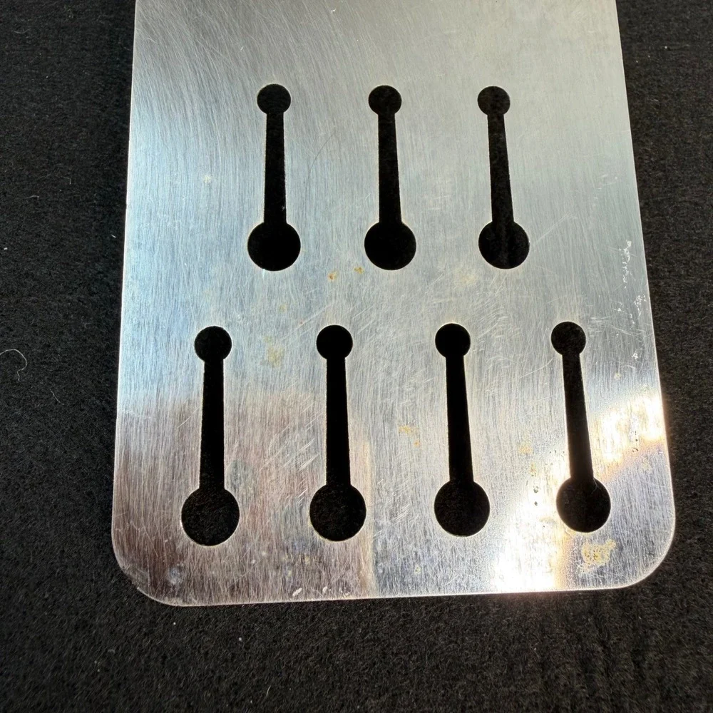 Vintage Ekco USA Metal Keyhole Slotted Spatula Flipper Turner Black Handle 13